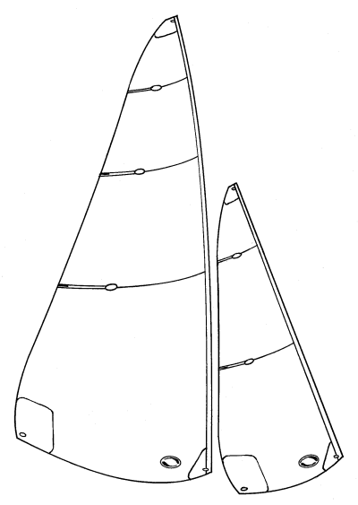 Marblehead panelled sails - B, C1, C2, C3 swing rig suits