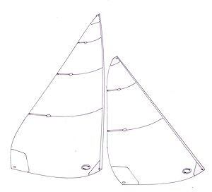 EC 12 Metre No 2 sails - panelled