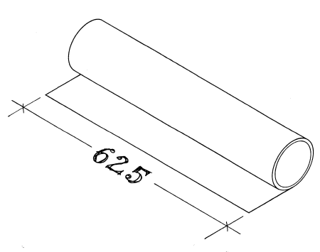 Mylar film - 75 micron - 625 mm x 10 metre roll