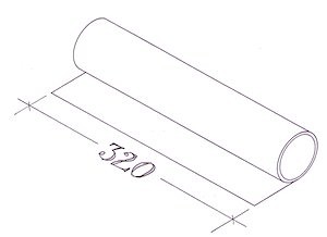 Mylar film - 35 micron - 320 mm x 10 metre roll