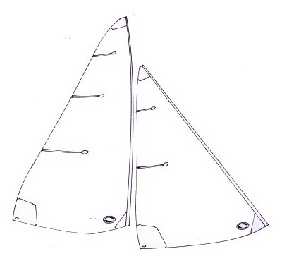 Ten Rater standard sails - 1000 to 1300mm mainsail luff