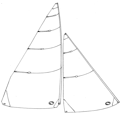 6 Metre panelled sails 