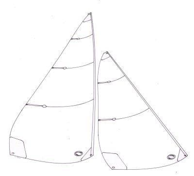 Marblehead panelled sails - 1000 to 1900mm mainsail luff