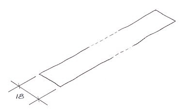 Luff tape - 18 mm wide - per metre