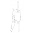 The piece revolves on a stopper knot tied in the line that tightens the forestay. This ensures a topping lift of flat wire is correctly aligned with the boom.