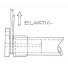 The elastic used to prevent the topping lift from fouling on the spreaders engages in a slot near the end of the fitting.