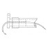 The clew outhaul, or jib sheet, can be run through the central hole in the fitting.