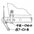 Tang used in aft end of headsail boom.