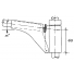 The 12B gooseneck boom end has a profile like this - note the height of the boom above the base of the gooseneck. Intended for use on the SAILSetc PRIME NUMBER, QUARK and DIAMOND designs.