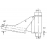 The 12D gooseneck boom end has a profile like this. Like the 12C version it is intended for use on flat decked boats.