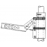 The 'bent boom' version. Bond a 14 and 12 mm diameter CF tube to the boom end fitting using epoxy resin. Note the 6M and A Class rules require the lower limit mark to be in line with the top of the boom spar. Upper for A Class, lower for 6M.