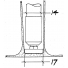 The overall length of the fitting is 26 mm. The mast penetrates 15 mm into the cup part giving an extension of 11 mm of the heel fitting beyond the end of the mast spar itself.