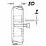 Place the insert in the mast so it aligns with a pre-drilled 3 mm or 4 mm diameter hole. Lock in place with a 1 mm diameter stainless steel pin.