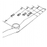 All the spreader sets have multiple holes for the shrouds. Reduce the length of the spreaders if required. The illustration here shows holes at 70, 80, 90 and 100 mm on the largest spreader set.