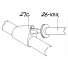 The strut connects to the attachment like this. As it works, in compression a screw connection is not necessary - but it can be added by drilling trough the attachment with a 2 mm drill and using a M2 screw through the fork end.