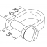 Overall dimensions of 5 mm shackle, 44-050.