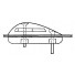 The profile of the block fastened to a deck using the partner piece that houses M2 Nyloc nuts.