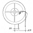 The sheet leaves the drum 25 mm from the axis when sheeted out and 10 mm from the axis when sheeted in.