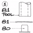 Use the tamping tool, ref 81-TOOL, to press the washer onto the eyelet.