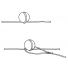 Use of a ball to form a connection in the middle of a line.