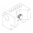 The universal drill block for 8 to 14 mm diameter booms - for 4 mm spaced holes on one side and 5 mm on the other.