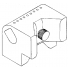 The universal drill block for 8 to 14 mm diameter booms - for 4 mm spaced holes on one side and 5 mm on the other..