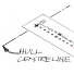 The zero datum point of the gauge is placed on the centreline of the deck and with the gauge perpendicular to the centreline.