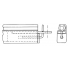 The tang of a standard gooseneck is a slide fit into the end of the SAILSetc boom section.